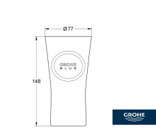 MEDIDAS VASO CRISTAL GROHE BLUE